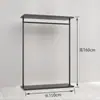Estante de Ropa Simple de Hierro Exhibidor para Tienda de Ropa de Hombre y Mujer Colgador Colgante de Piso Estante Lateral para Colgar Ropa
