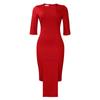 D351 Amazon Feminino Europeu e Americano 2023 Nova Moda Temperamento Tongle OL Escritório Quadril Vestido Africano