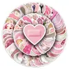 100 Pegatinas Estilo Ins Rosas, Tarjetas Pequeñas Frescas y Lindas de Corazón Girly, Vasos de Agua Decorativos, Pegatinas para Teléfono Móvil y Cuaderno
