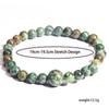 Pulsera de Turquesa Africana de 6mm10MM Pulsera de Yoga de Piedra Imagen DIY Pulsera de Cuentas de Ágata Nuevo Producto Transfronterizo