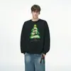 Suéter Tejido con Atmósfera de Árbol de Navidad Bordado con Toalla para Hombre Perezoso de Gama Alta Suéter de Otoño e Invierno Venta al por Mayor de Fábrica Transfronteriza
