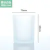 En stock taza de vela de vidrio esmerilado Taza vacía Decoración del hogar Candelabro frasco de vela de fragancia transparente taza de vidrio