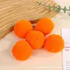 En stock pompones de 5 cm de colores de alta elasticidad, pompones extra grandes de poliéster, materiales de bricolaje para ropa, zapatos y sombreros, pompones de felpa