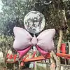 Nuevo Globo Bobo con Estampado de Moño de Papel de Aluminio, Globo Bobo de Trébol de Cuatro Hojas, Globo con Moño para Decoración de Puesto, Decoración de Festival