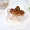 Flor de Bauhinia Pinza Creativa Chica Europea y Americana Degradado Parte Trasera de la Cabeza Flor Zijin Pinza de Tiburón Pasador de Disco Accesorios para el Cabello Pinza