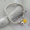Pulsera de plata de ley s925 estilo coreano estilo coreano de alta gama sentido de la minoría sentido del color cara sonriente con cuentas 2023 nuevo para mujer