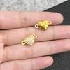 20 Aleación de Zinc Punto Diamante Hebilla Magnética Corazón Doble Colgante Rosa Cilíndrico Pulsera DIY Hebilla de Conexión Paquete de Materiales