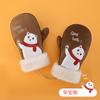Guantes de invierno para niños para exteriores cálidos a prueba de viento de terciopelo con cordón antipérdida lindos de dibujos animados guantes de bebé al por mayor