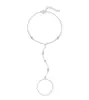 Anillo Cadena Pulsera Diamante Geométrico Plata de Ley S925 Pulsera Trébol Elegante Personalizada Más Vendido en Amazon Cadena de Pulsera