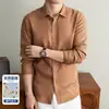 Camisa de Lino Puro Importada de Manga Larga, Estilo Old Money, Lujo Ligero, Material 100% Lino, Tacto de Alta Gama, Cuello de Solapa, Capa Interior