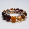 Beleza na AtemporalidadePulseira Artesanal de Ágata Vermelha de Cristal Natural para Mulheres, Novo Estilo Versátil, Realça a Pele Clara, Atacado