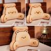 Cojín de cintura con diseño de animal de dibujos animados, para mesita de noche, suave, con diseño de galleta de mantequilla, para cama, con respaldo grande, extraíble y lavable.