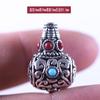 Nueva pulsera de cuentas de Buda con cabeza de calabaza de tres vías de aleación bicolor de punto de plata Xizang, pulsera de estrella Luna Bodhi, cabeza de Buda de diamante