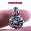 Novo Xizang Pontos Prateados Diamante Liga Bicolor Cabeça de Cabacinha Três Vias Pulseira de Contas de Buda Pulseira Bodhi Estrela e Lua Cabeça de Buda Vajra