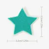 Pegatinas de tela con forma de estrella de cinco puntas en color, venta al por mayor, accesorios para ropa, zapatos y sombreros, parches bordados, pegatinas de tela, sellos de bordado por computadora.