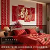 Decoración de sala de bodas con dragón y fénix en tablero KT para el nuevo dormitorio de los novios, pared de fondo para decoración de bodas