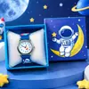 Relojes Infantiles Populares de Resina Transfronterizos al por Mayor, Relojes para Estudiantes de Primaria de Astronauta, Relojes de Regalo para Niños, Relojes de Cuarzo al por Mayor