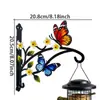 Colgador de Mariposa Estético Transfronterizo para Colgar en Pared de Plantas Decoración de Jardín Patio Exterior Maceta Cesta Colgante Soporte Colgador de Metal