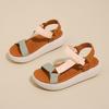 Sandalias Deportivas para Mujer Zapatos de Playa Diarios Casuales para Exteriores Suela Gruesa Suela Suave Color Sólido Hebilla de Velcro Zapatos para Mujer