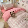Juego de ropa de cama de tres piezas para dormitorio de estudiante universitario, sábanas de algodón puro, funda de edredón, sábana bajera, nuevo modelo 2026, adecuado para todas las estaciones
