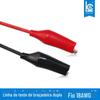Cabo de teste de carregamento com cabeça de clipe vermelho e preto para osciloscópio 18awg0.75 quadrado linha de conexão de detecção de energia linha de pulso