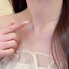 Collar con Corte de Flor de Hielo, Diseño de Nicho de Lujo Ligero, Cadena para Clavícula con Encanto para las Cuatro Estaciones, Colgante de Circonita 3A, Collar Versátil Minimalista de Alta Gama