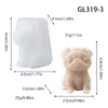 Conjunto de Moldes de Silicone Filhote 3D Molde DIY Gesso Vela Aromaterapia Cachorro 3D Fondant Chocolate Decoração de Carro