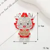 2024 Nuevos Accesorios de Joyería para Bebés Dragón Lindos Año del Dragón Buena Suerte Festivo de Año Nuevo Zodiaco Año Joyería de Aleación de Zinc