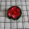 Simulación de loto, hoja de loto, piscina, loto flotante, pecera, paisaje, decoración de plástico, accesorios de flores falsas, decoración de Buda, flor de seda