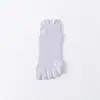 Calcetines de Cinco Dedos para Mujer, Verano, Malla Fina, Diseño Hueco, Absorbentes de Sudor, Resistentes al Olor, Calcetines Cortos Antideslizantes, Calcetines Deportivos de Algodón Puro con Separación de Dedos