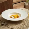 Prato de Sopa de Contas Chuva de Meteoros Sentido Avançado Chapéu de Palha Prato de Salada Cerâmico Prato Fundo Prato Ocidental Louça de Hotel