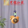 Colgante de collar de caballo balancín de palisandro, Cadena para teléfono, Llavero, Cadena para suéter de caballo del zodiaco tallado en madera Yiming Xianyuan