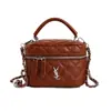 Bolso de lujo tipo caja para mujer transfronterizo, bolso pequeño cuadrado acolchado con cadena estilo Chanel, elegante bolso de hombro y bandolera de comercio exterior