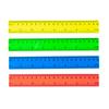 Regla publicitaria de Amazon 20CM regla de color sólido regla de plástico PS regla de color transparente papelería de oficina estudiante regla lineal