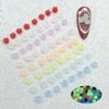 Joyas luminosas para uñas con camelia, polvo fino con purpurina, mini taladro pequeño para uñas con forma de rosa, armadura multicolor que combina con todo.