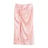 Atacado de Fabricantes de Roupas Femininas Transfronteiriças Novo Estilo 2026 Conjunto de Top Sem Costas com Textura de Cetim de Seda e Saia com Textura de Cetim de Seda