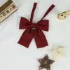 Jk Corbata de Lazo para Hombre de Color Sólido Estilo Japonés Sin Nudo Cuadrado para Mujer Floral Versátil Estilo Pareja Uniforme Académico Estilo Campus