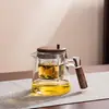 Bule Elegante para Preparar Chá em Casa, Interior Totalmente de Vidro, Novo Modelo 2026, Separação Chá-Água, Conjunto de Chá com Filtro Espessado Resistente ao Calor
