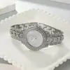 Diseño de Nicho Reloj Británico con Incrustaciones de Diamantes Reloj para Estudiante Oro Rosa Patrón Romano Completamente Diamantado Reloj para Mujer Reloj para Estudiante Unisex