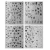Adesivos de Arte para Unhas Borboleta Prata Líquida Planos Hot Girl Estilo Escuro Papel Lava Estrela Lua Adesivos de Unhas DIY Decorações Estilo Dh