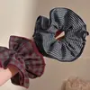 Goma de pelo a cuadros multicolor en capas coreana para mujer, Nuevo accesorio para el pelo de Otoño e Invierno, Alta elasticidad, Cuerda para el pelo duradera, Accesorio para el pelo de banda elástica