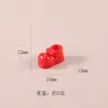 Acessórios de resina em formato de mini sapato com laço colorido, sapatos de boneca, pingentes para capa de celular com cola cremosa DIY, materiais decorativos