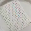 Mini Pegatinas de Uñas Estrella Blanco y Negro Color Dopamina Pegatinas de Uñas Estrella de Cinco Puntas Versátiles Calcomanías para Uñas