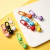 Cierre de Puerta con Cascabel de Colores Llavero de Aleación de Zinc Pintado Accesorios Joyería Colgante Hecho a Mano DIY Bolso Cuentas Hebilla para Colgar