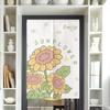 Cortina de puerta de estilo chino nuevo, cortina de tela para el hogar, cortina divisoria para pasillo y baño, varilla telescópica sin perforaciones, media cortina
