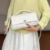 Viene con una Caja de Regalo, Bolso Clutch Baguette de Piel de Ternero de Primera Capa, Bolso Cruzado para Hombro, Bolso de Piel Genuina, Bolso de Alta Gama para el Día a Día, Bolso de Banquete