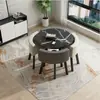 Mesa de negociación de oficina sencilla y combinación de silla, creativa, para reuniones, tienda de té con leche, recepción de ocio, mesa redonda pequeña, mesa de comedor