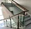 Barandales de cristal de acero inoxidable para centros comerciales, metros, estaciones transparentes, áreas escénicas, barandales compuestos, pasamanos de escaleras y terrazas