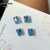 Rhinestones Rectangulares de Ángulo Recto para Uñas, Sensación Popular de Internet, Rhinestones de Vidrio Puntiagudos Tipo Cubo de Azúcar, 6*8 Azúcar Hielo Rhinestones Súper Brillantes para Uñas