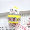 Taza de Café de Gato Luminoso Tridimensional Accesorios de Resina Pegamento de Crema Adornos de Paisaje Micro DIY Llavero Decoración de Pasador de Pelo